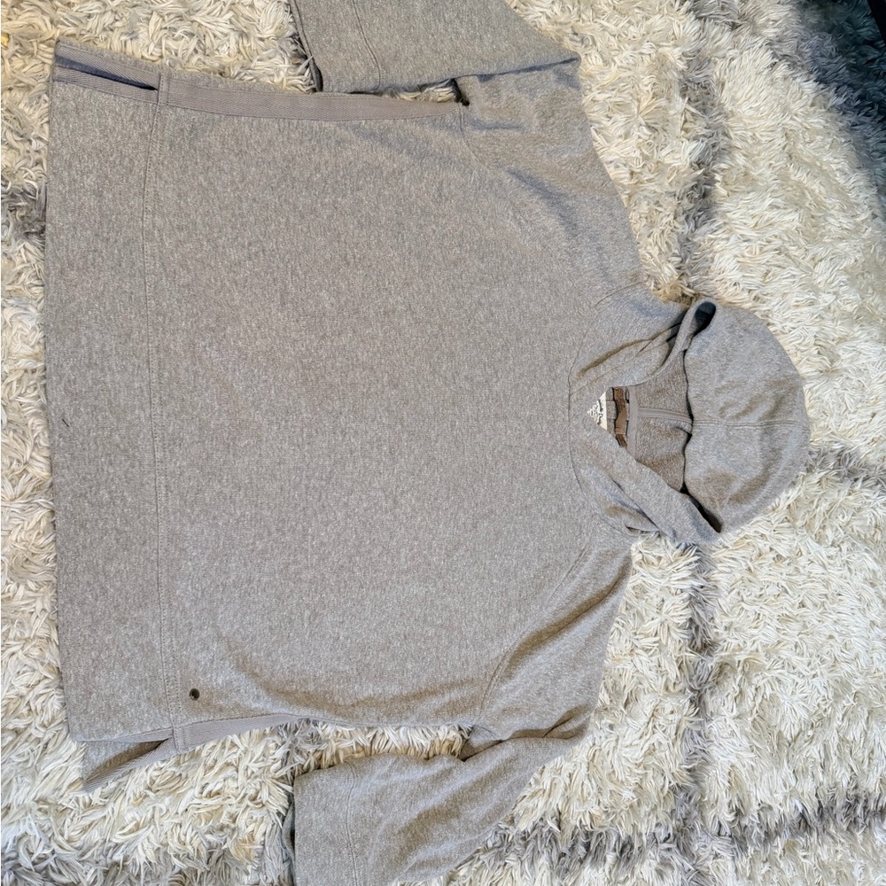 Prana Womens Gray Cropped Hoodie